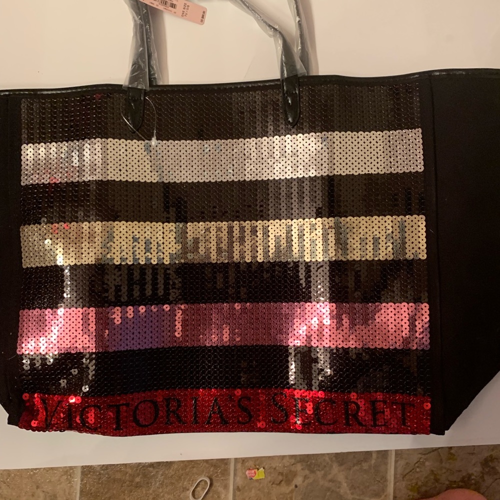 💥 NWT Victoria Secret Tote Purse Bag w/Sequins